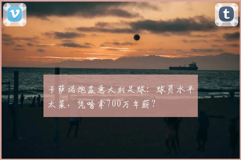 卡萨诺炮轰意大利足球：球员水平太菜，凭啥拿700万年薪？